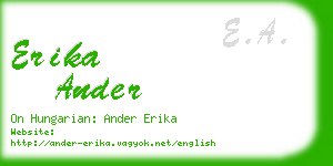 erika ander business card